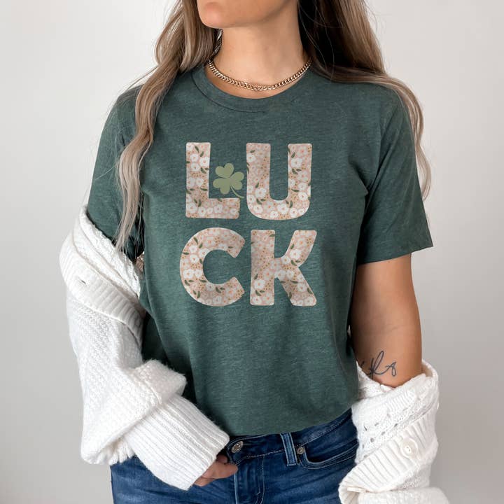 LUCK TEE | ST. PATRICK'S DAY | SIZES XS-2XL for wholesale by Loopty Loo Designs