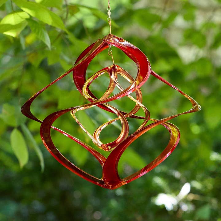Copper & Red Cosmix Garden Spinner - 14" for wholesale by RCS Gifts