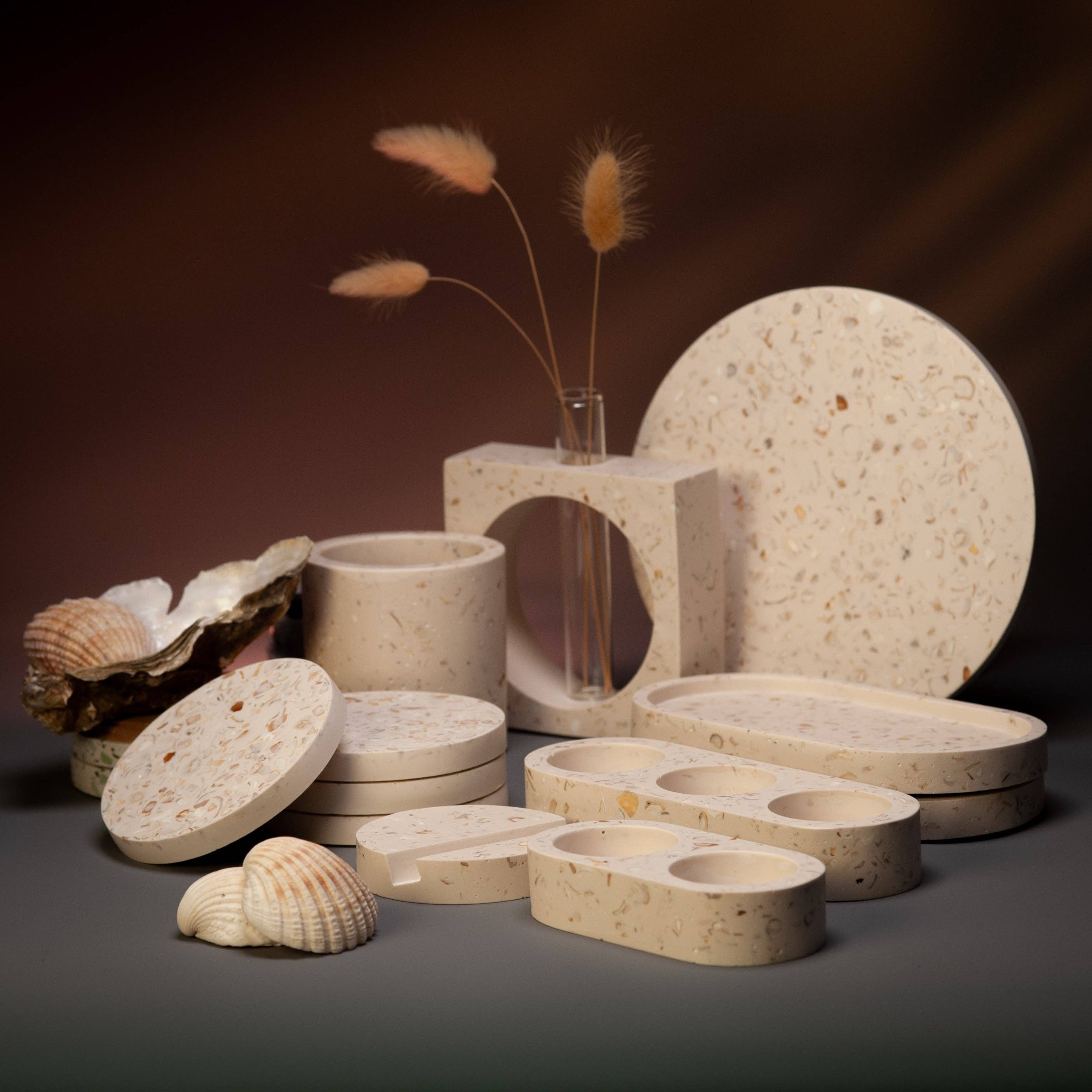 Kay Carter Studio - Wholesale Candle Holder - SHELL TERRAZZO TEA LIGHT HOLDER3