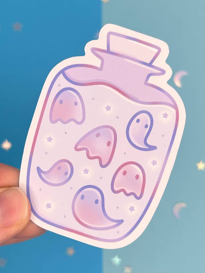 Autocollant unique "Bottle of Boos" pour la vente par Poppodopolis