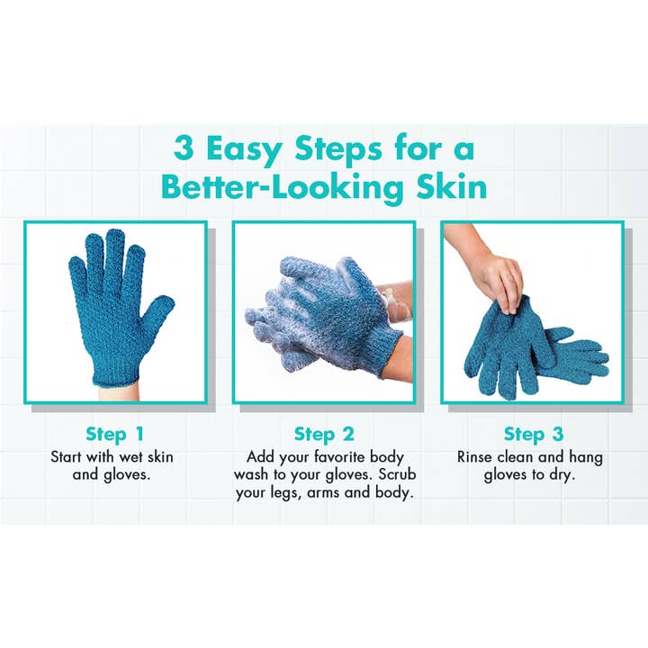 Beauty By Earth - Wholesale Exfoliating Gloves/Mitts - Exfoliating Shower Gloves - (Pack of 4 Gloves)4