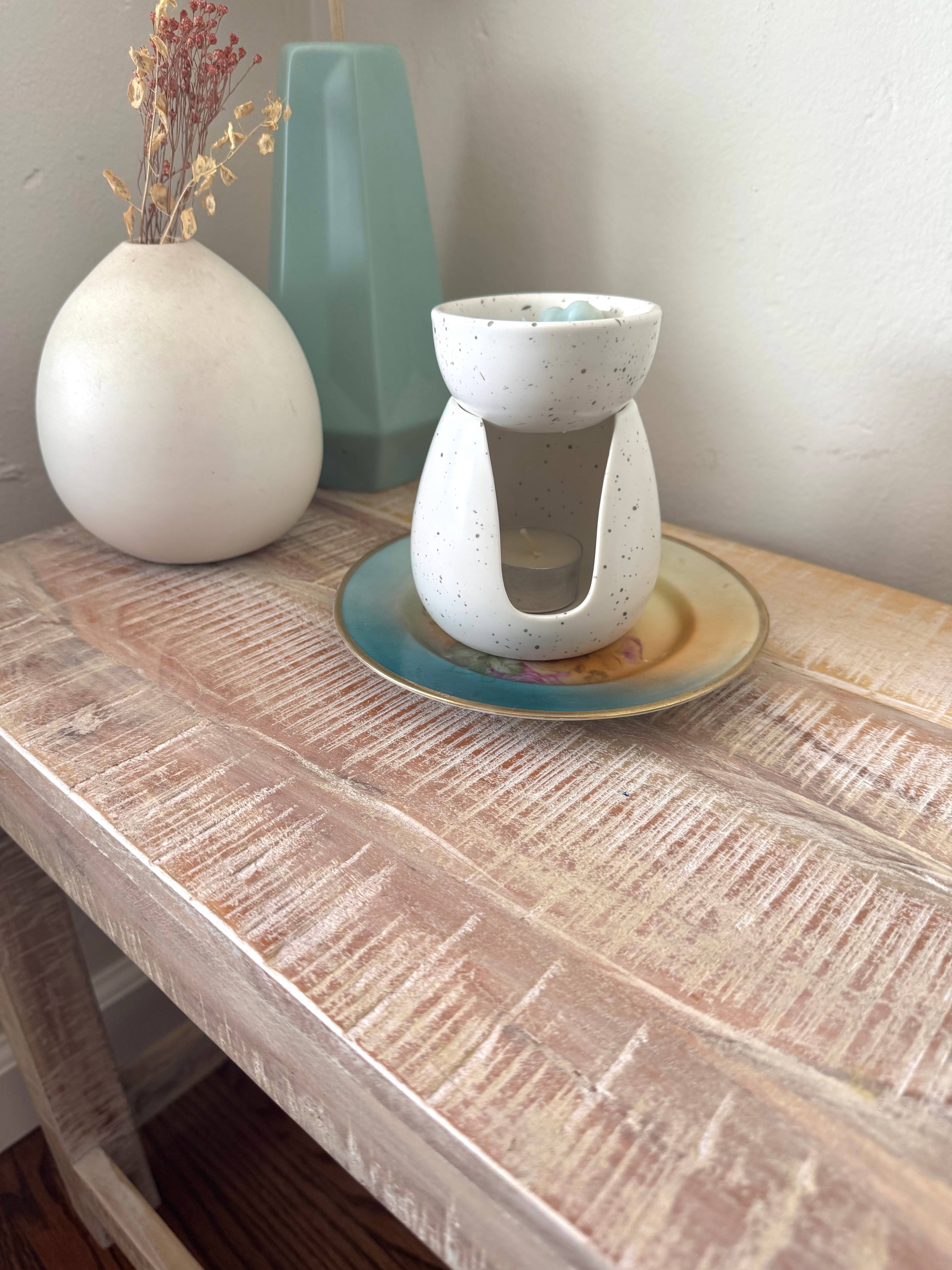 Acute Designs – wholesale Wax warmer – Two Piece Speckled Ceramic Wax Melt warmer, diffuser1