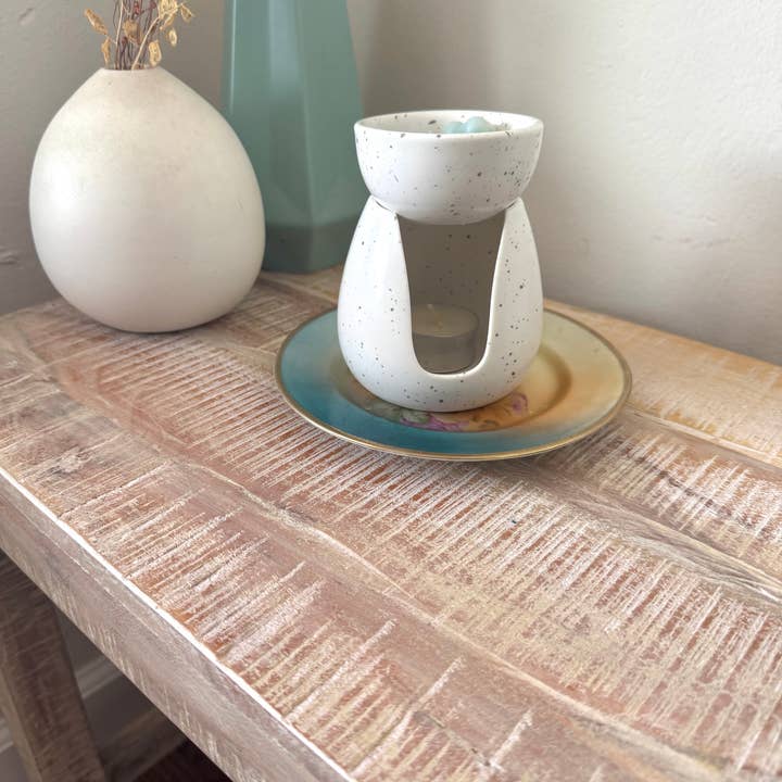 Acute Designs – wholesale Wax warmer – Two Piece Speckled Ceramic Wax Melt warmer, diffuser1