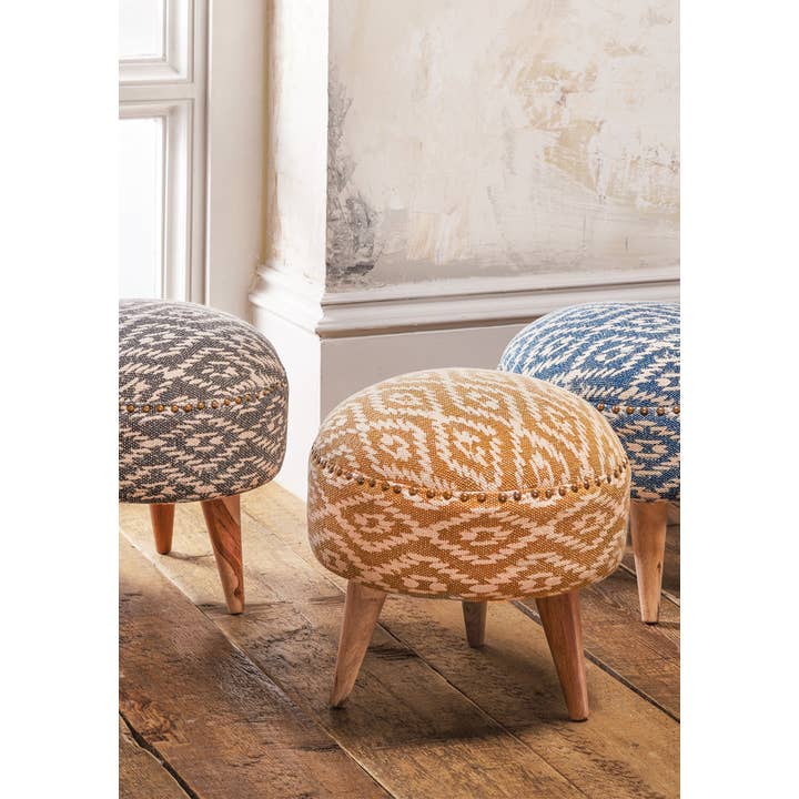 Namaste – wholesale Stool – Mandir Upholstered Indian Footstool
