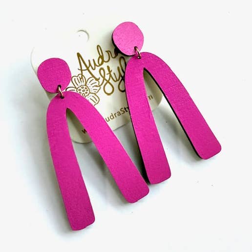 Boucles d'oreilles pendantes en arc pour la vente par Audra Style