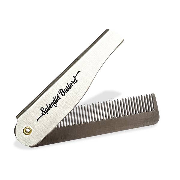 Folding Beard Comb for wholesale by Splendid Bastard Beard Supply