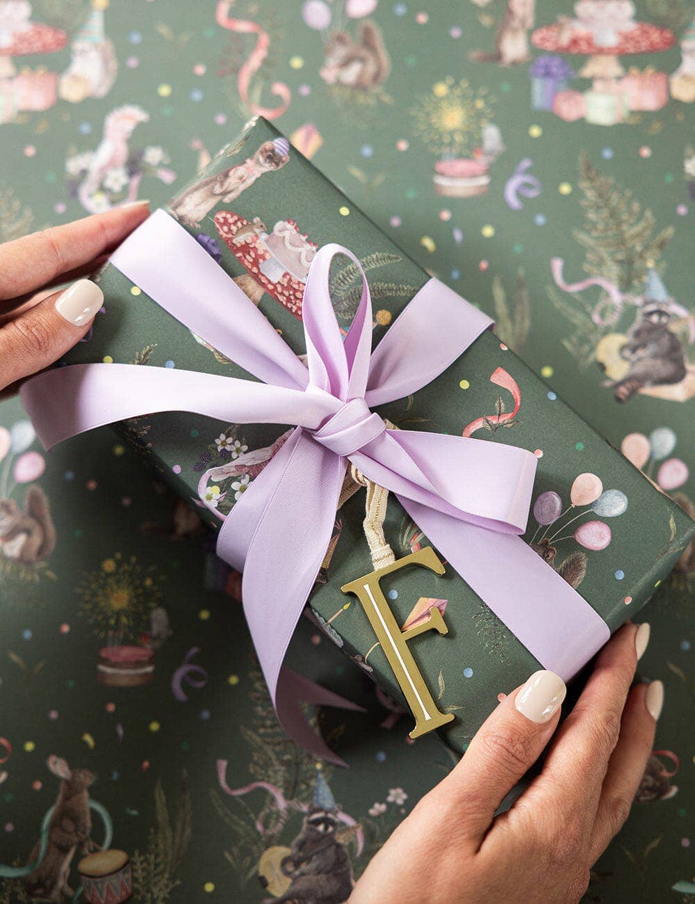 Bespoke Letterpress - Venta al por mayor Sobre de papel de regalo - Papel de regalo 6 hojas Trellis de flores silvestres / Fiesta en el bosque9