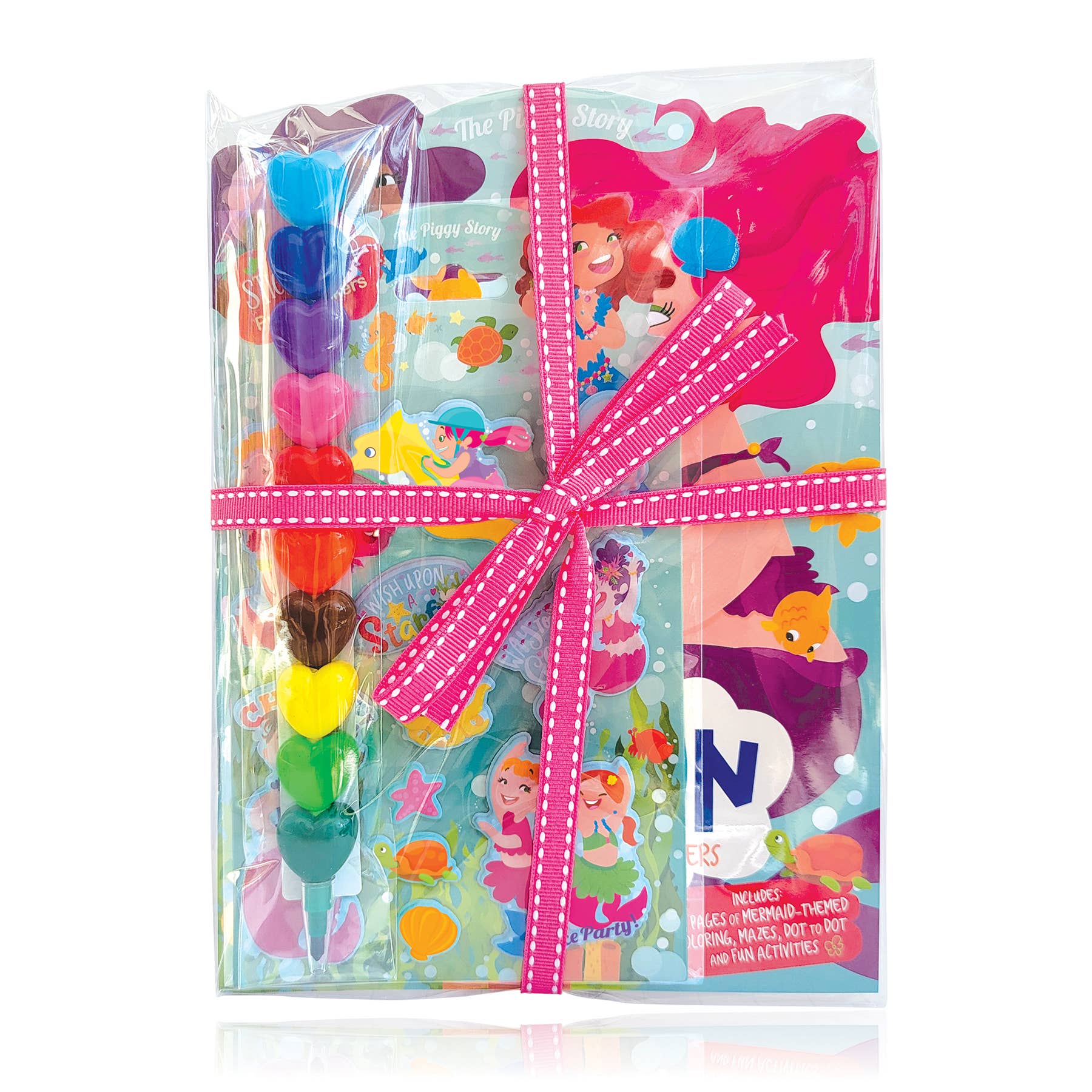 Girl Nation - Wholesale Art Set - Kids & Baby - Mermaid 3 Piece Gift Pack | Activity Book, Crayons, Stickers2