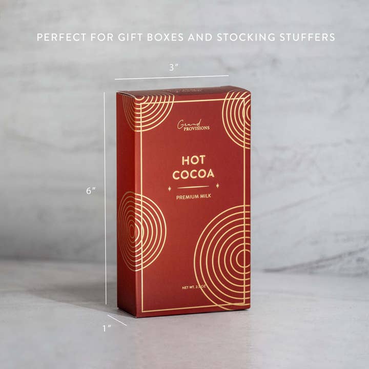 Grand Provisions - Wholesale Hot Cocoa Mix/Kit - Holiday Hot Chocolate - Creamy Milk (2.5 oz)