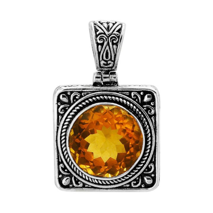 Sterlingsølv Citrin Vedhæng – Kamaron Bali for engroshandel hos Kamaron Bali