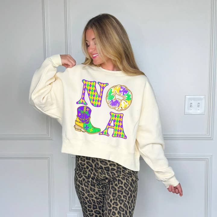 Sweat-shirt court NOLA pour la vente par Poppy & Pine