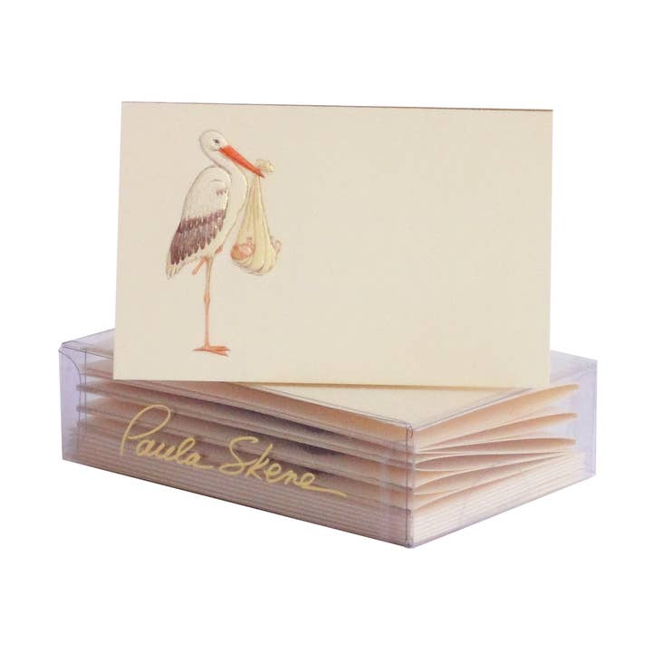 Stork Enclosure Card for wholesale by PAULA SKENE DESIGNS