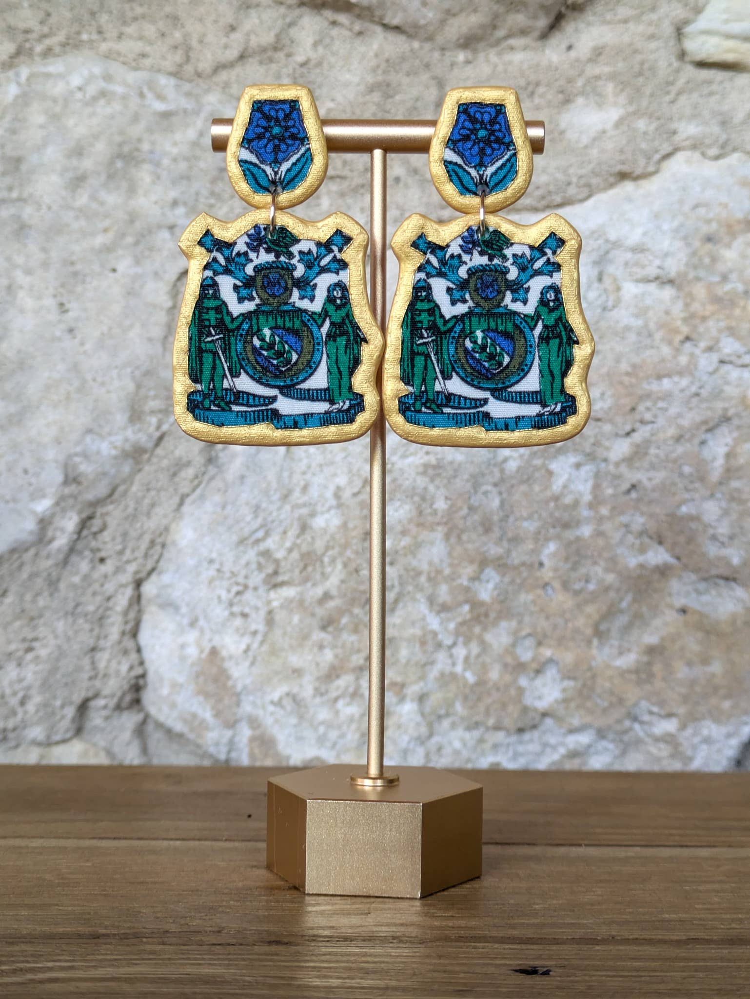 Katie Lynne - Vintage Textile Jewelry - Wholesale Dangle Earrings - Aurora Statement Earring1