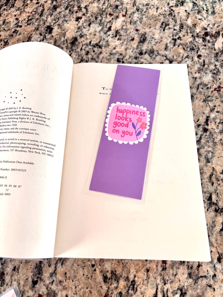 Happiness Looks Good On You Bookmark, Inspirational Bookmark for wholesale by Jewels For Hope