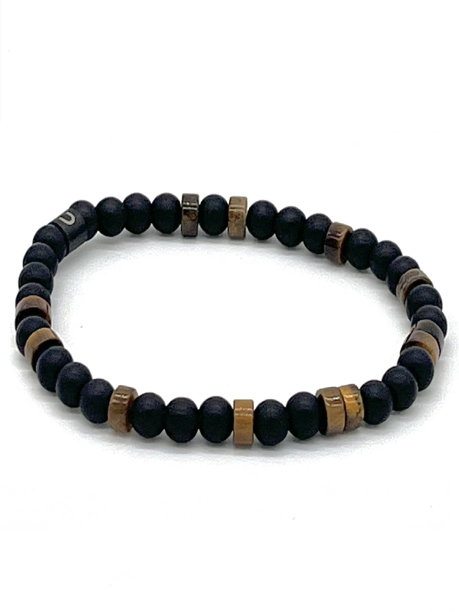 GLUNT – Pulseira de missangas por atacado – HEISHI ROCKS - ÔNIX & OLHO DE TIGRE