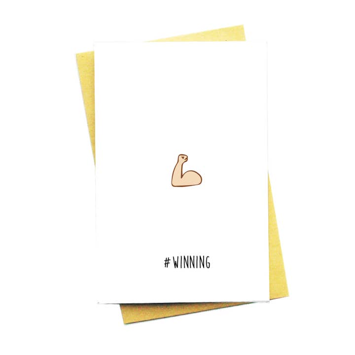 #Winning Emoji Grußkarte für den Großhandel von Nocturnal Paper