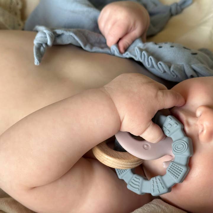 Summerville organic - Wholesale Teether (Not Clip-On) - Baby - Baby Silicone Teether Toy Elephant Pale Mauve1