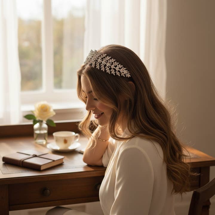 Athena Bridal Jewellery - Wholesale Fashion headband – women's - CZ COLLECTION - STARLET EXTRAVAGANCE HEADPIECE -AHB271