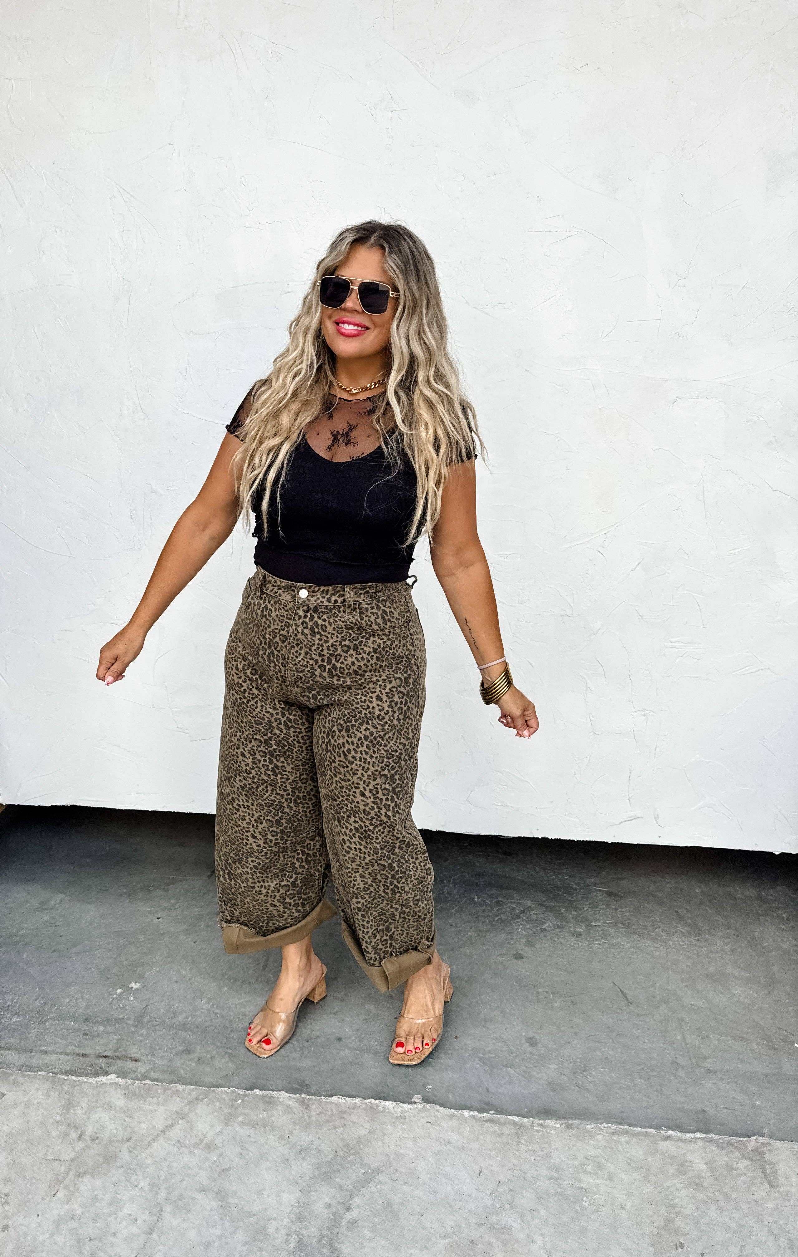 BLAKELEY - Wholesale Jeans - Women's - CHEETAH BARREL JEANS8