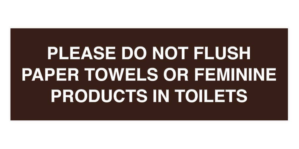 All Quality – wholesale Bathroom sign – Signs ByLITA Basic Please Do Not Flush Paper towel Or Feminine Products In Toilets Sign9