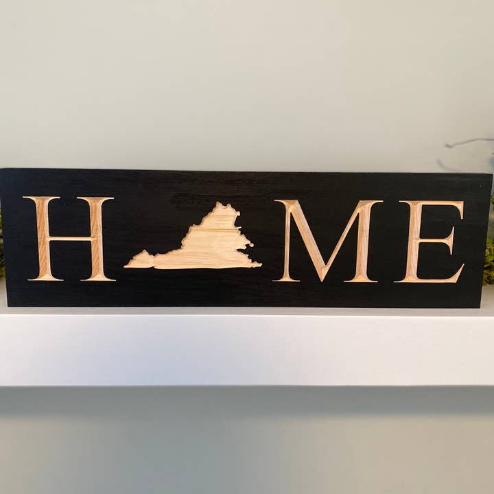 Virginia “Home” Sign for wholesale by Creative Carpentry of Maine