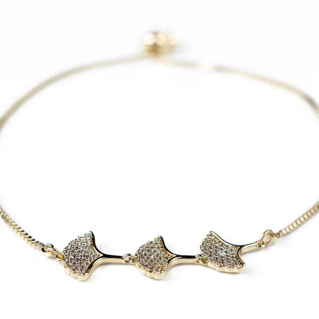 Harma – Engroshandel Armbånd med vedhæng – Floral Petals Zirconia Justerbart Bolo armbånd4