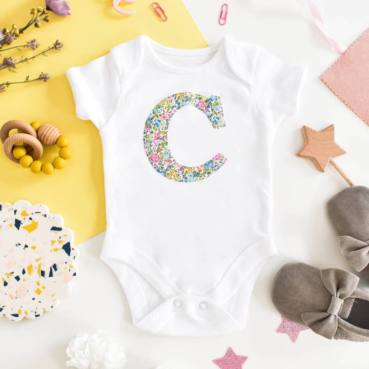Gepersonaliseerd rompertje voor baby's van Liberty of London - korte mouwen voor wholesale door My Little Shop UK