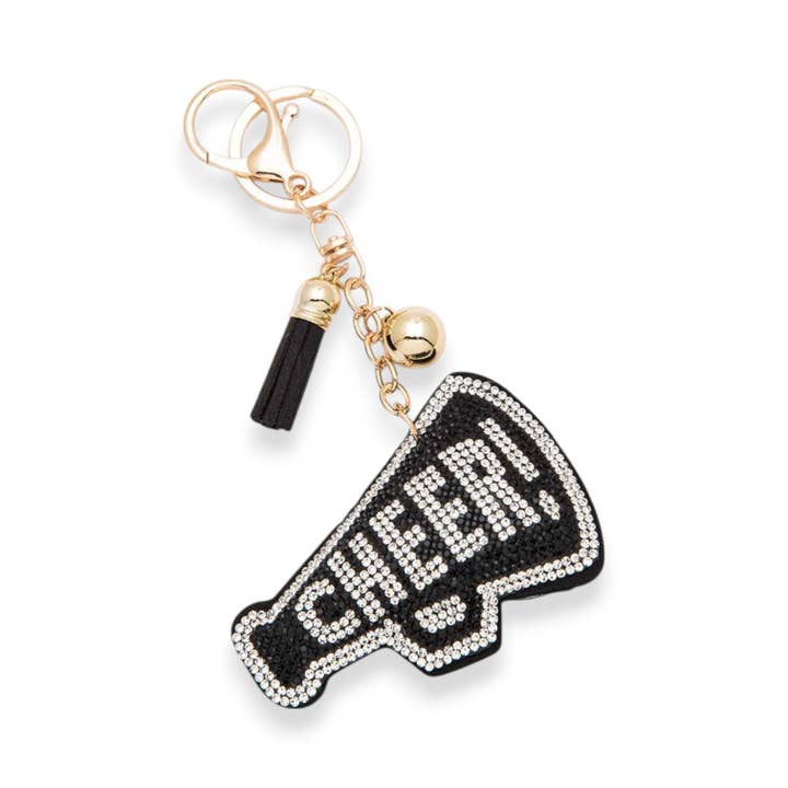LA Jewelry Plaza - Wholesale Keychain - Women's - CHEER Sign Crystal Iconic Key Chain