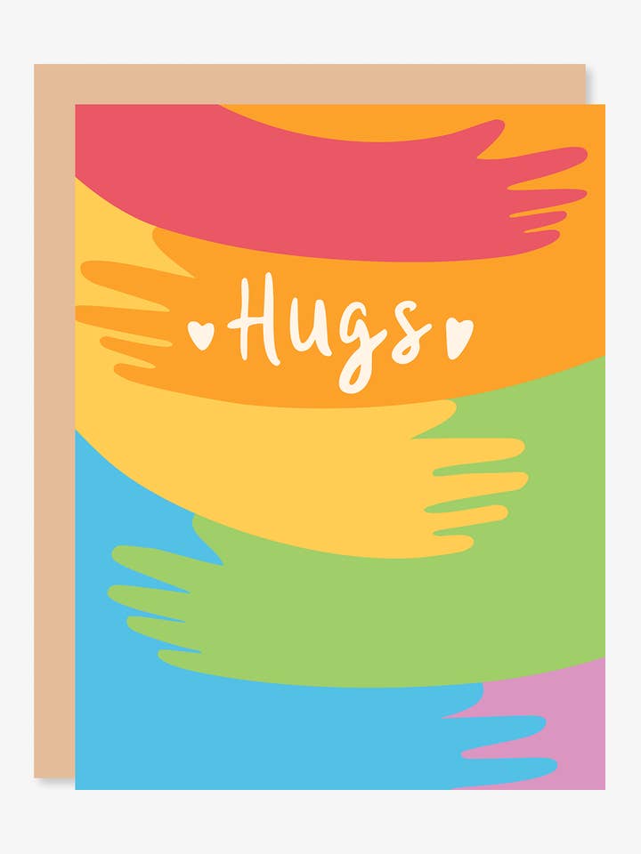 Sending Rainbow Hugs Card for wholesale by Stacey O'Nary