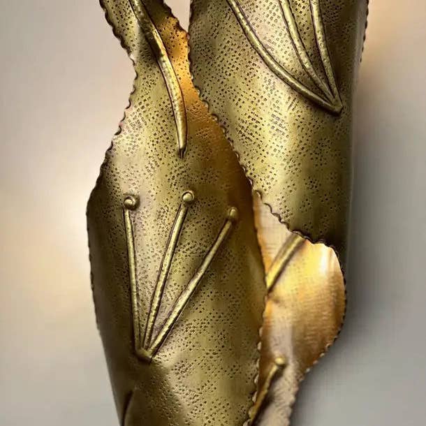 Arel Lighting - Wholesale Sconce - Nisia Hammered Brass Wall Sconce2