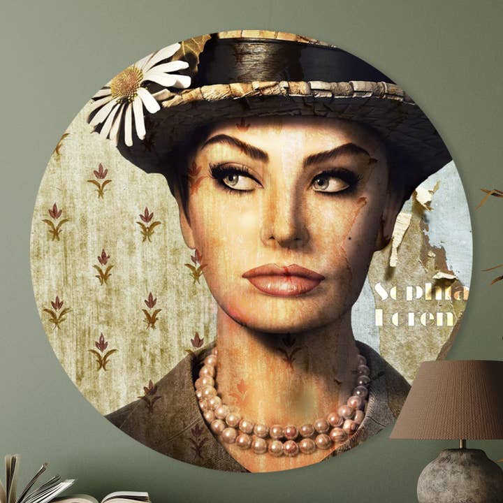 Wall Circle - Sophia Loren - Premium Dibond Quality voor wholesale door Sferico