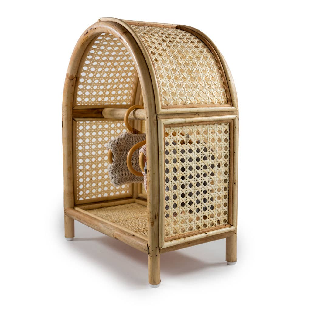 GreenWave - Vente Accessoire de poupée – enfant - Armoire en rotin pour poupées style vintage2