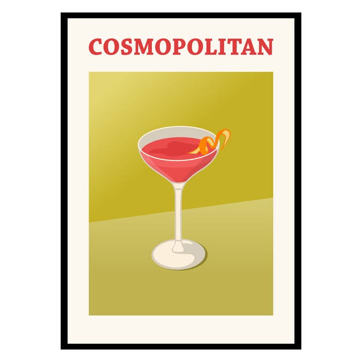 Poster Cocktail Cosmopolitan pour la vente par Places of Art