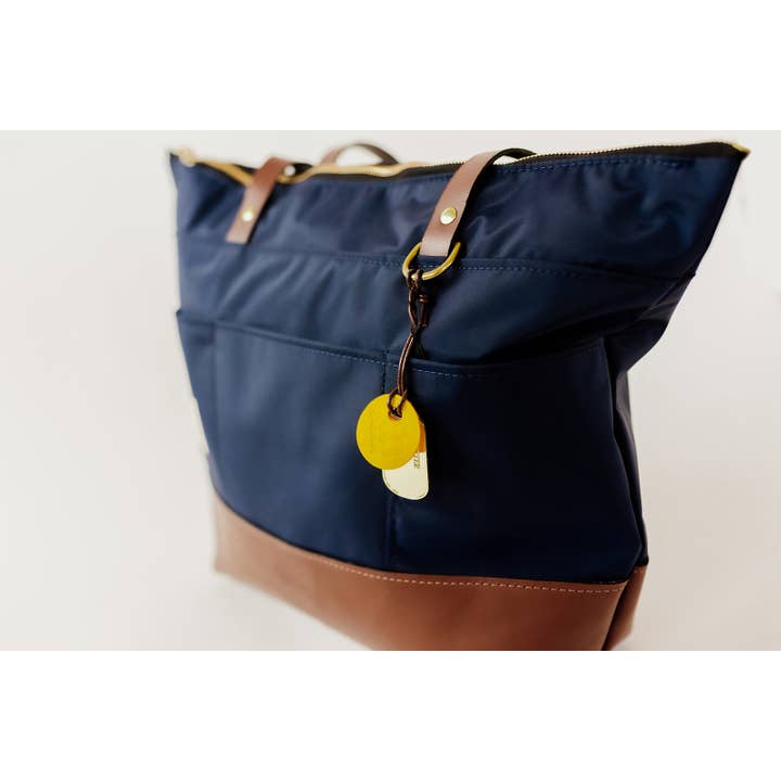 R.Riveter - Wholesale Tote Bag - Women's - Harriet | Navy Nylon + Brown Leather7
