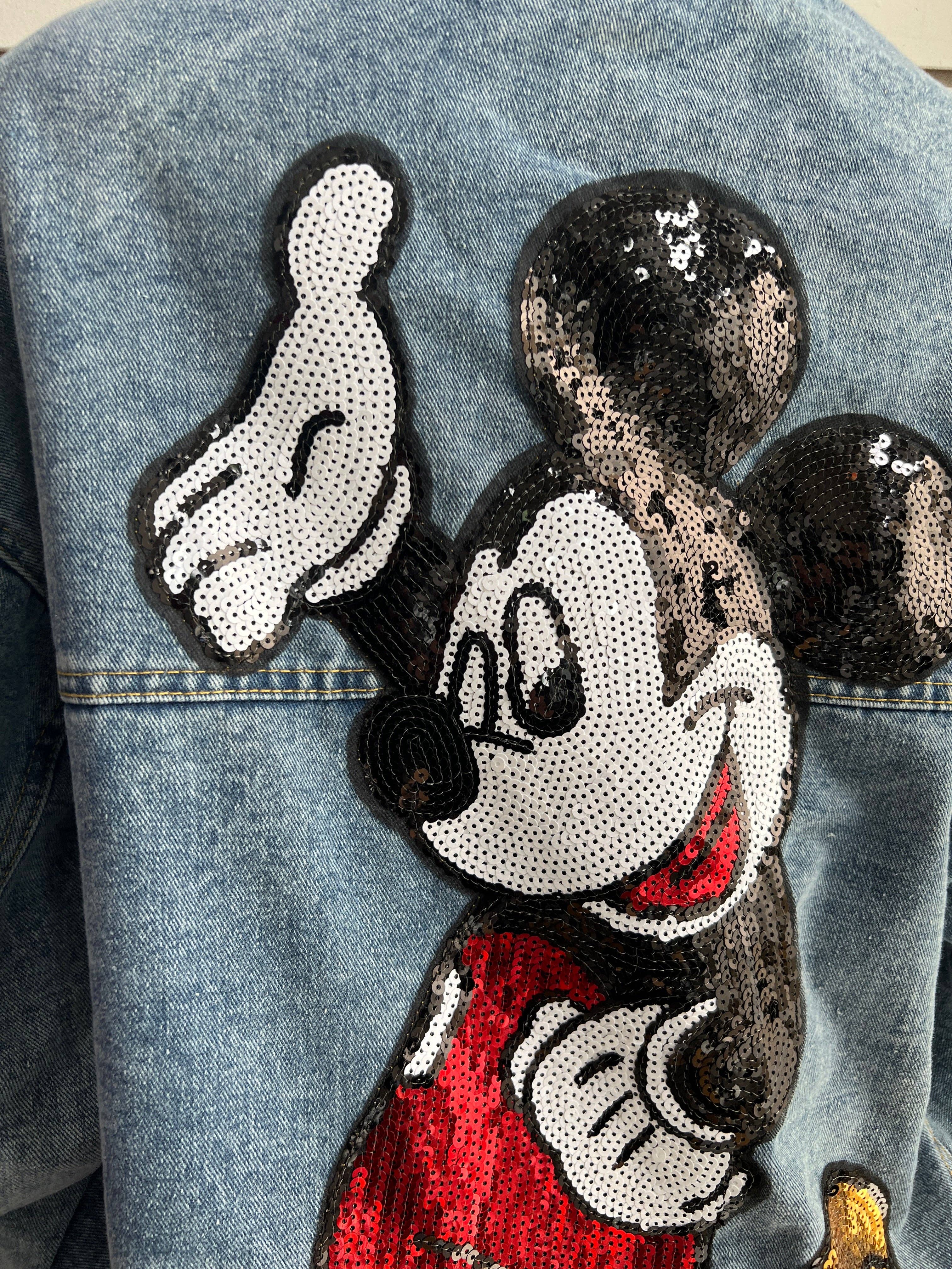 MB Fashion Wholesale - Wholesale Denim Jacket - Women's - MB FASHION Oversized Denim Jacket with Cartoon Graphic 2891LY7