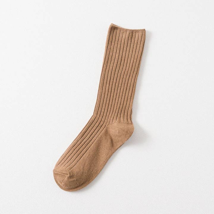 ACCITY - Wholesale Socks - Women's - AUTUMN AND WINTER SOLID COLOR MID-CALF SOCKS_CWMS09166
