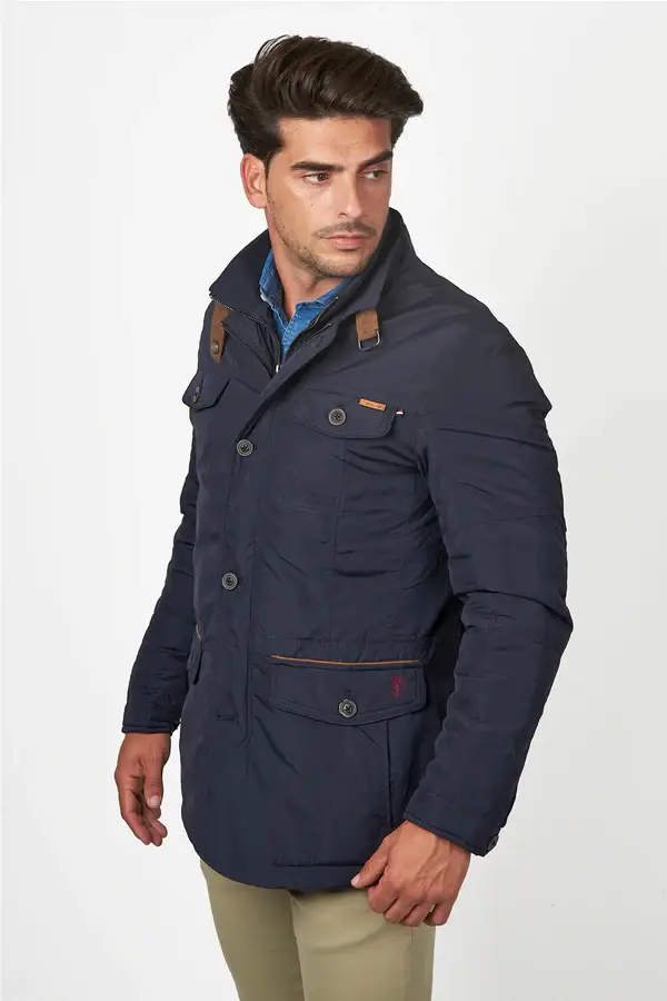 williot – Großhandel Jacke - Herren – Husky leichte lange wasserdichte Jacke in Marineblau1