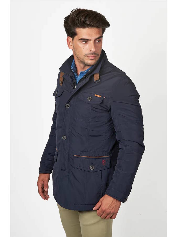 williot – Großhandel Jacke - Herren – Husky leichte lange wasserdichte Jacke in Marineblau1