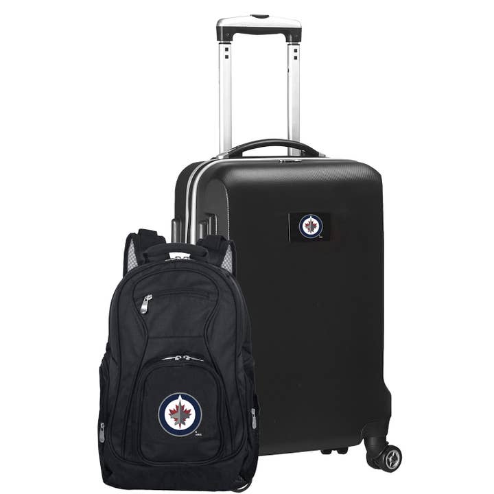 NHL Winnipeg Jets Deluxe 2 Piece Backpack & Carry-On Set for wholesale by Mojo Licensing