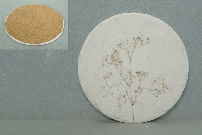 Originals International Ltd – wholesale Placemat – Round Botanical Cork-Backed Placemat – Plaster Look