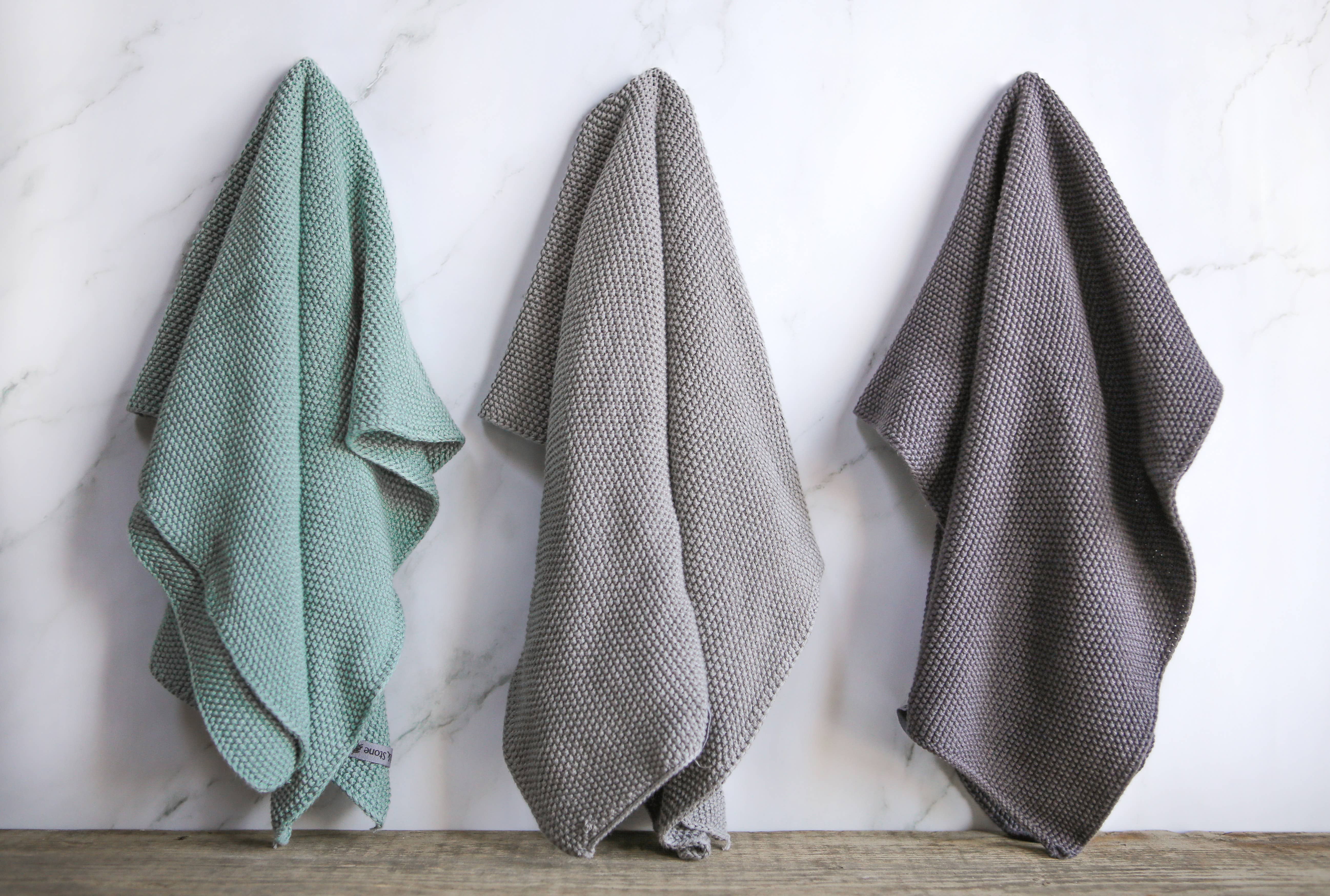 Eco Hand Towels Perfect For Around The Home Wild & Stone Slate Grey Organic Cotton Hand Towel Kitchen Towel