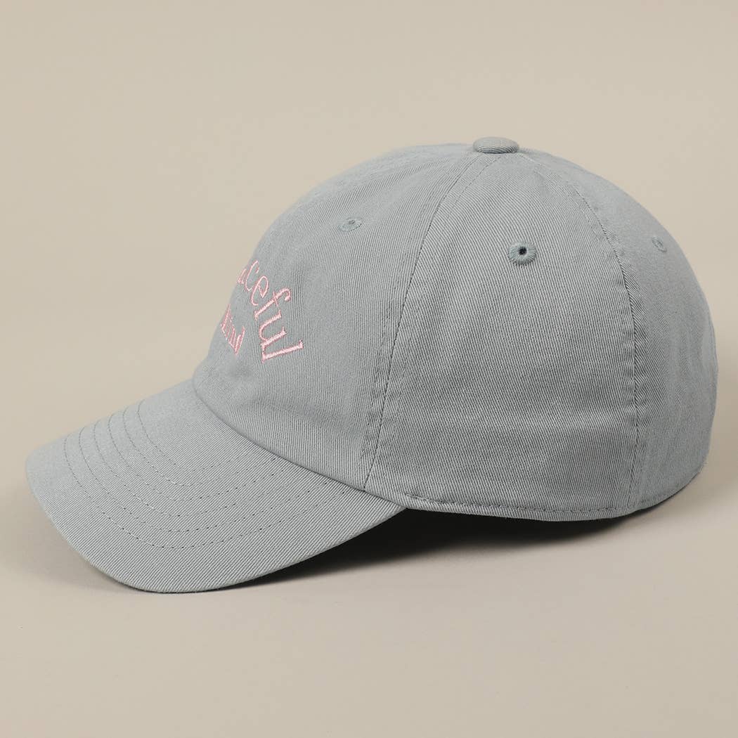 Fashion City – Engroshandel Baseballkasket - Unisex – Broderet baseballkasket med teksten "Peaceful Mind"7