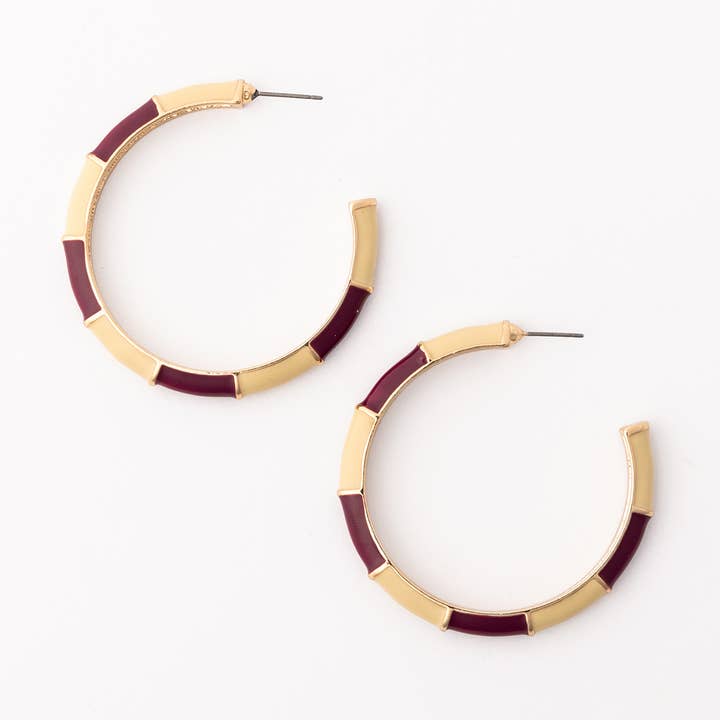 Pendientes Ashlynn Granate y Oro L para venta al por mayor de Michelle McDowell