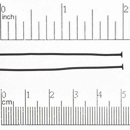 Continental Beads – wholesale Craft supplies – 2 Inch Head Pin - 20 Gauge Wire available in Multiple Colors sold Individually - H/P24