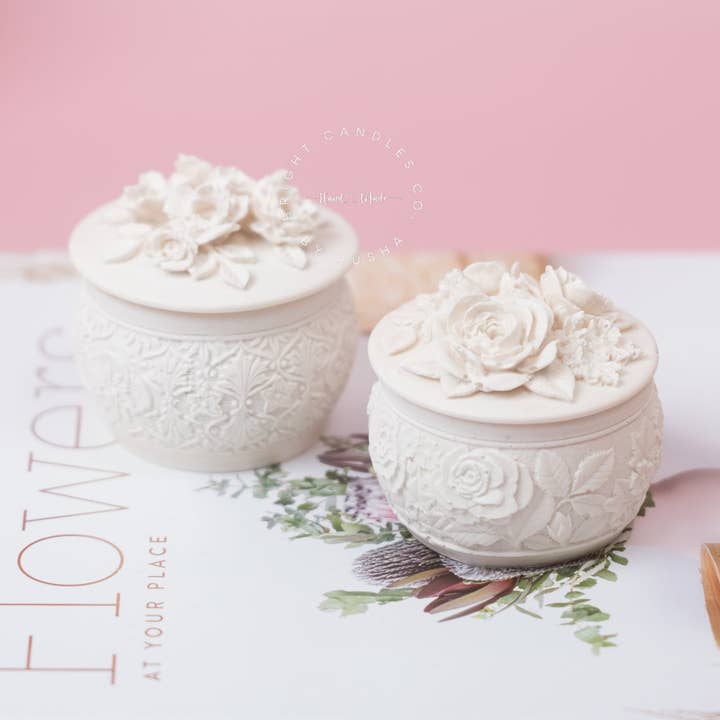 Cream White Blossom Box for wholesale on Faire6