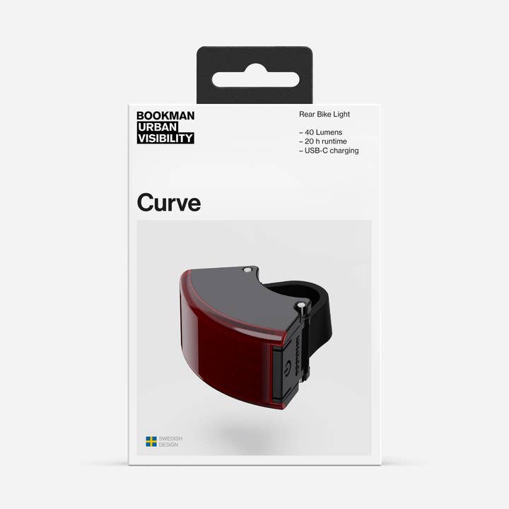 Rücklicht - Curve Rear Black (NEUES) für den Großhandel von Bookman Urban Visibility
