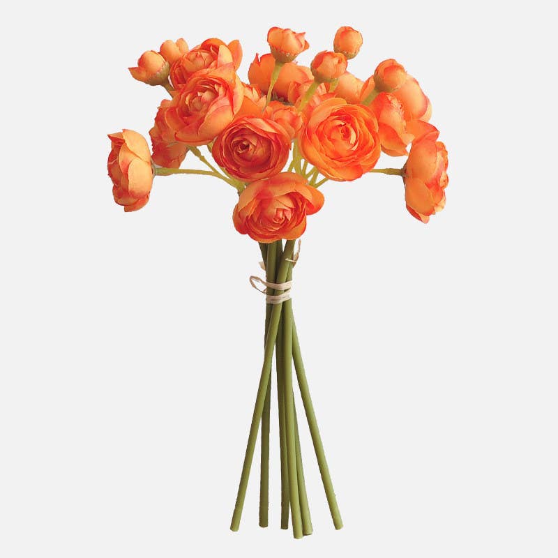 Sweet Home Deco - Vente Fleurs artificielles - Bouquet de renoncules bébé en soie 25 cm, 6 tiges/24 fleurs13