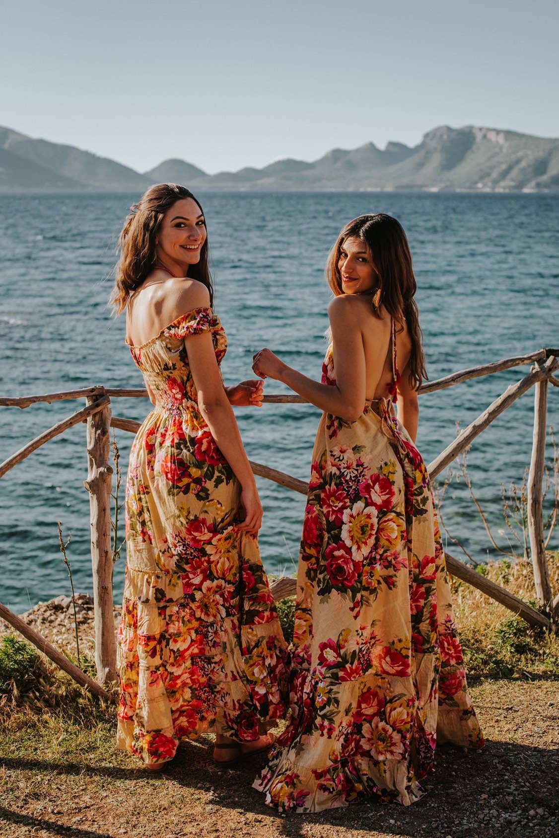 Miss Kitsch - Wholesale Dress - Women's - THAILAND Beige Floral Long Dress5