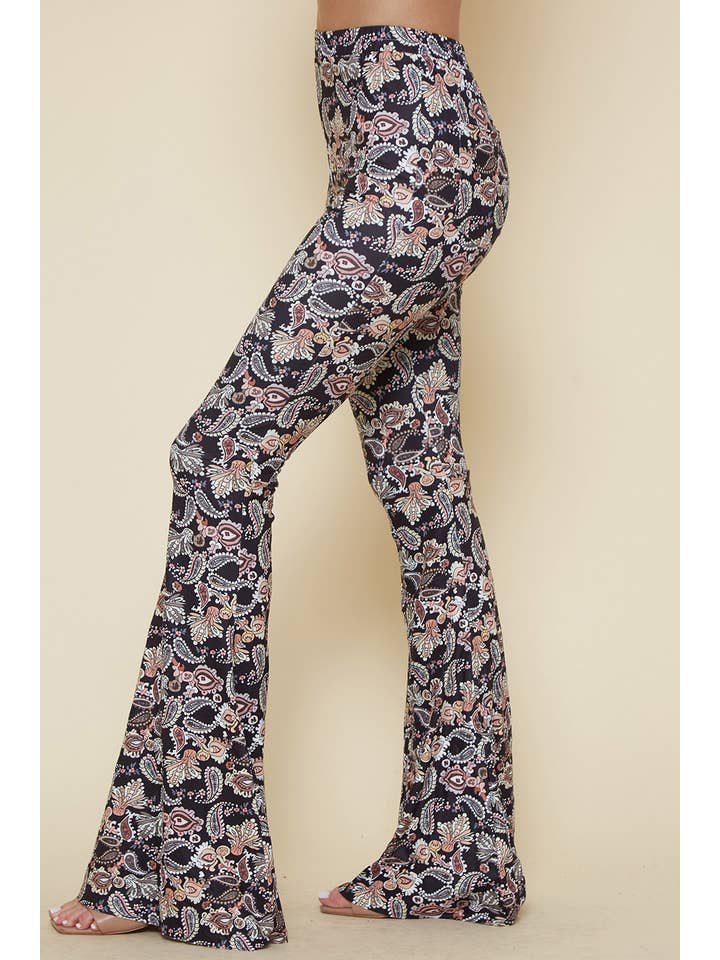 Saints & Hearts - Vendita all'ingrosso Pantalone - Donna - SIP6111L BLACK - RAZZI IN MAGLIA CON STAMPA PAISLEY2