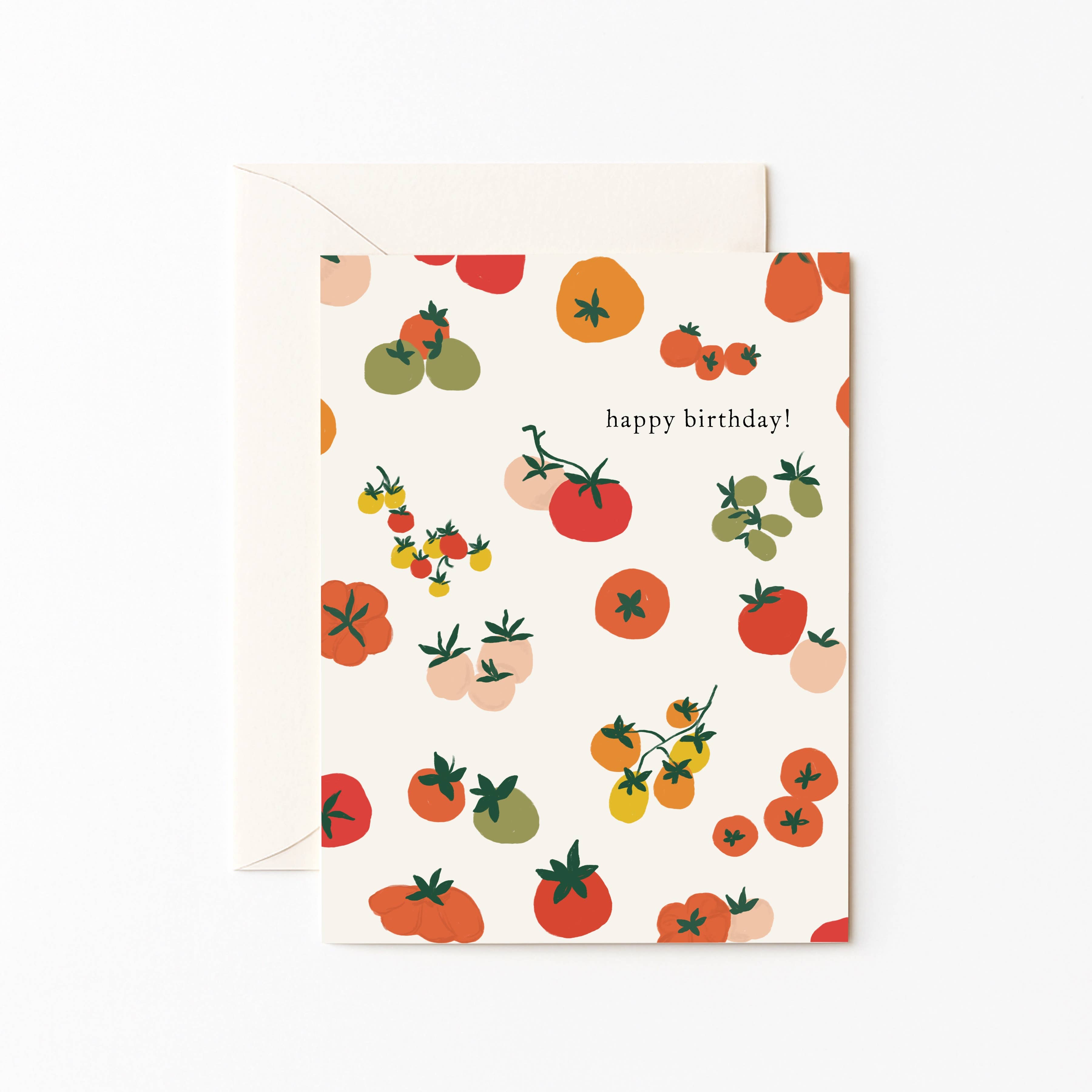 Olive and Lu Paper - Wholesale Birthday Card - Tomato Happy Birthday